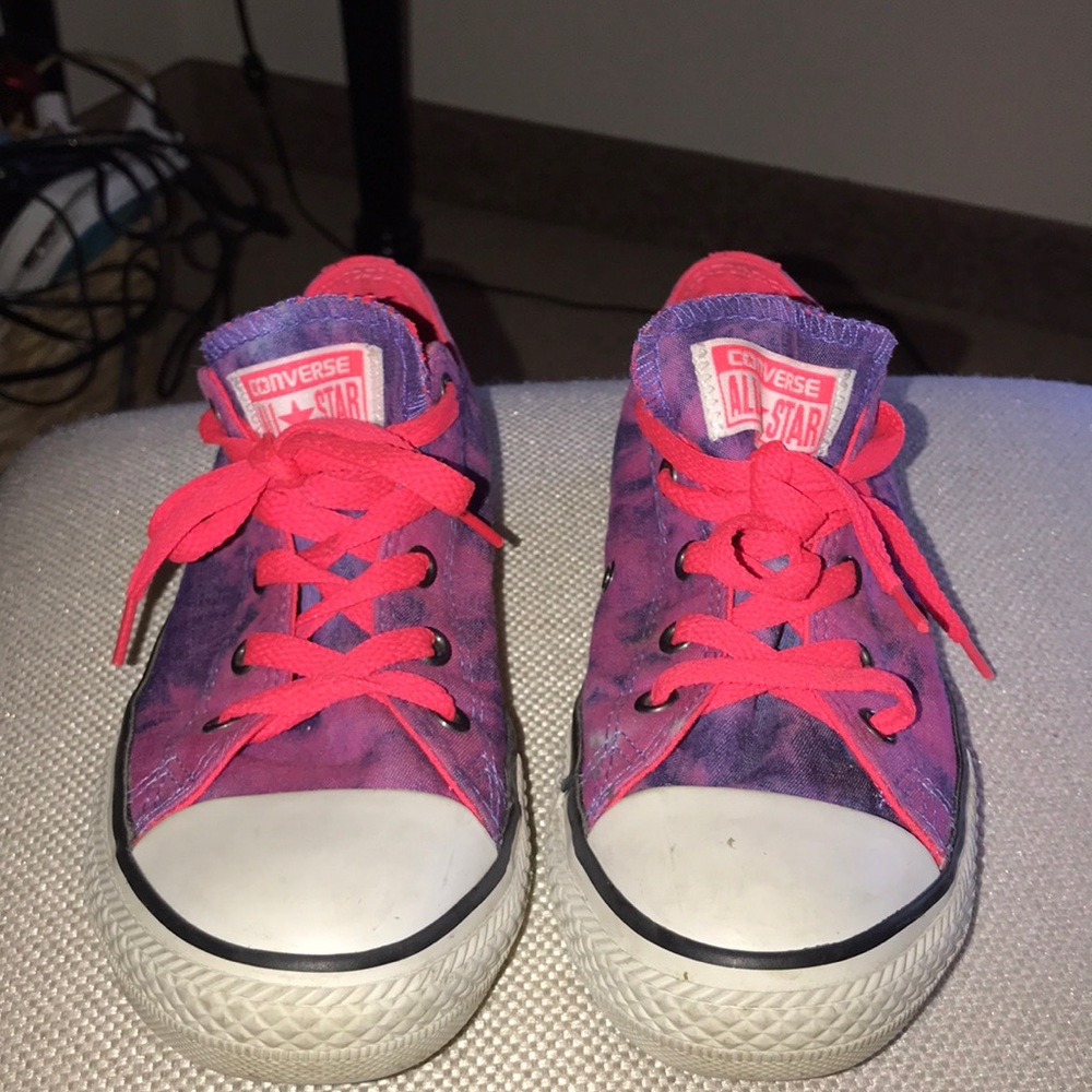 Pink and purple tie dye converse sneakers 👟💕